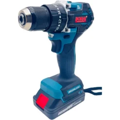 SET TRAPANO ELETTRICO AVVITATORE A BATTERIA 2 VELOCITÀ PUNTE BORSA ATTREZZI 2 BATTERIE