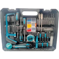 SET TRAPANO ELETTRICO AVVITATORE A BATTERIA 2 VELOCITÀ PUNTE BORSA ATTREZZI 2 BATTERIE