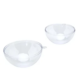 SFERE NATALIZIE PALLINE TRASPARENTI APRIBILI DA RIEMPIRE DECORAZIONE NATALE 3 PZ