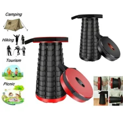 SGABELLO TELESCOPICO PIEGHEVOLE SEDIA DA PESCA PORTATILE COMPATTA SGABELLO