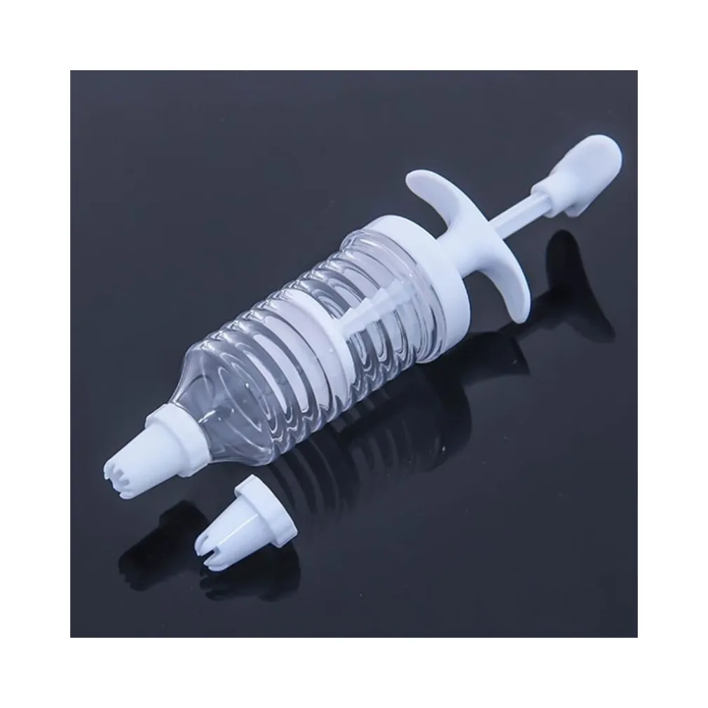 SIRINGA PER DOLCI 18CM IN PLASTICA DA PASTICCIERE CON 8 BECCUCCI ERGONOMICA