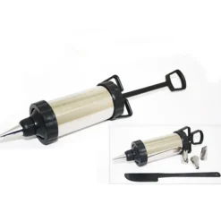 SIRINGA PER DOLCI IN METALLO E PLASTICA CON 4 BECCUCCI DECORAZIONE TORTE