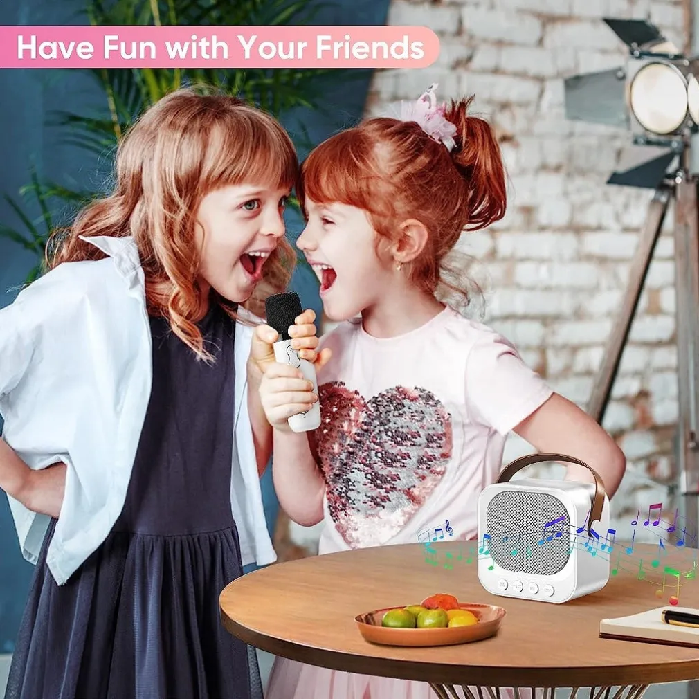 SISTEMA KARAOKE BLUETOOTH CON MICROFONO ALTOPARLANTE PORTATILE CON MANIGLIA AUDIO