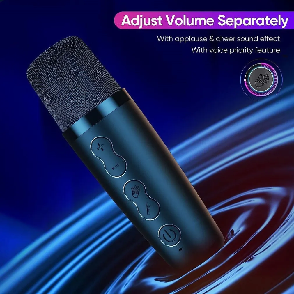 SISTEMA KARAOKE BLUETOOTH CON MICROFONO ALTOPARLANTE PORTATILE CON MANIGLIA AUDIO