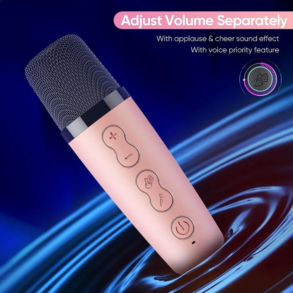 SISTEMA KARAOKE BLUETOOTH CON MICROFONO ALTOPARLANTE PORTATILE CON MANIGLIA AUDIO