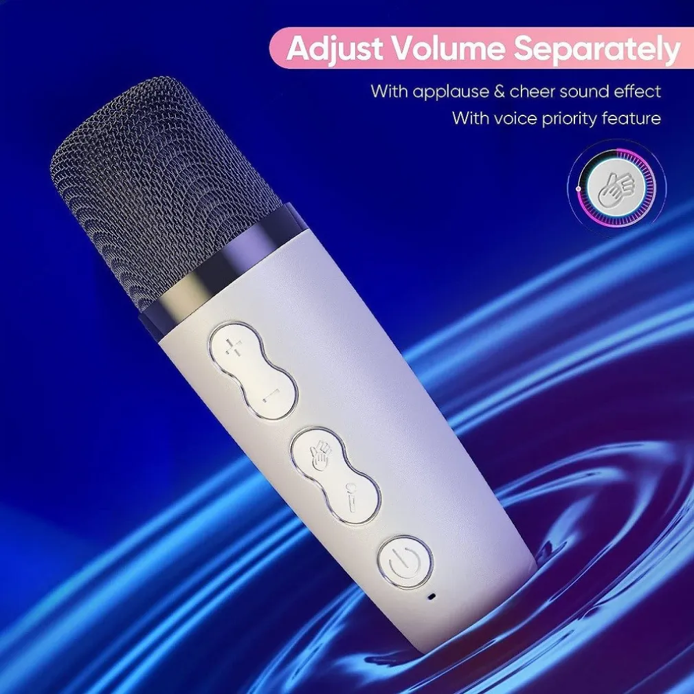 SISTEMA KARAOKE BLUETOOTH CON MICROFONO ALTOPARLANTE PORTATILE CON MANIGLIA AUDIO