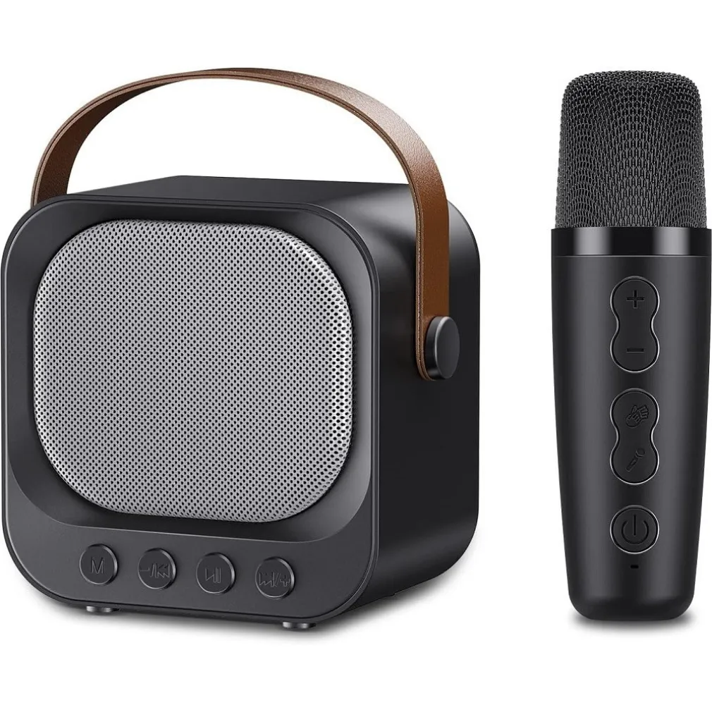 SISTEMA KARAOKE BLUETOOTH CON MICROFONO ALTOPARLANTE PORTATILE CON MANIGLIA AUDIO