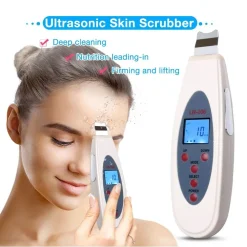 SKIN SCRUBBER DISPOSITIVO PER LA PULIZIA DELLA PELLE AD ULTRASUONI DISPLAY LW006