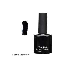 SMALTO SEMIPERMANENTE 8ML TRASPARENTE EFFETTO LUCIDO DURATA UV GEL NAIL ART