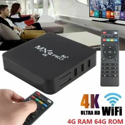 SMART TV BOX 4K ANDROID Q-A400 4K 5G MXQ PRO WIFI 4G 64GB QUAD CORE