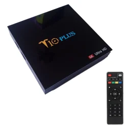 SMART TV BOX T10 PLUS ANDROID 9 4GB RAM 64GB 4K TV GPU 5 CORE QUAD WIFI