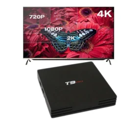 SMART TV BOX T9 PRO ANDROID 7.1.2 4GB RAM 32GB 4K IPTV GPU 5 CORE QUAD WIFI
