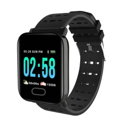 SMART WATCH A6 BRACCIALE PRESSIONE SANGUIGNA FREQUENZA CARDIACA MONITOR FITNESS