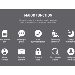 SMART WATCH Y1 1,2 POLLICI BLUETOOTH ANDROID IOS CON SLOT SIM CARD E MICRO SD
