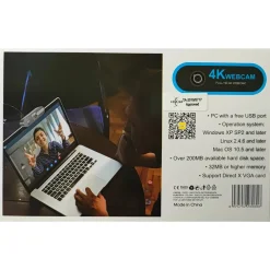 SMART WEBCAM 4K H703 CON MICROFONO INTEGRATO PER VIDEOCHIAMATE TRASMISSIONI LIVE