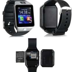 SMARTWATCH 6048 NERO OROLOGIO POLSO NOTIFICHE SVEGLIA MUSICA CAMERA BLUETOOTH