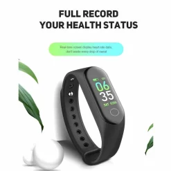 SMARTWATCH BRACCIALE OROLOGIO SMART BLUETOOTH CARDIOFREQUENZIMETRO OLED MI3