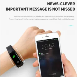 SMARTWATCH BRACCIALE OROLOGIO SMART BLUETOOTH CARDIOFREQUENZIMETRO OLED MI3