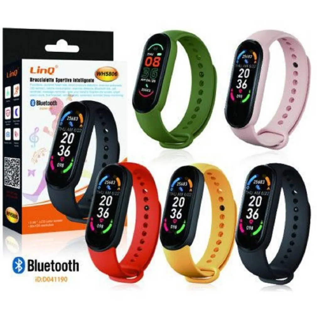 SMARTWATCH OROLOGIO CONTAPASSI SMART SPORTIVO BRACCIALE BLUETOOTH BAND WH5806