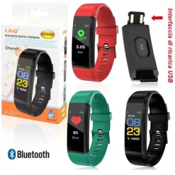 SMARTWATCH OROLOGIO CONTAPASSI SMART SPORT BRACCIALE WH5809 RICARICA USB DIRETTA