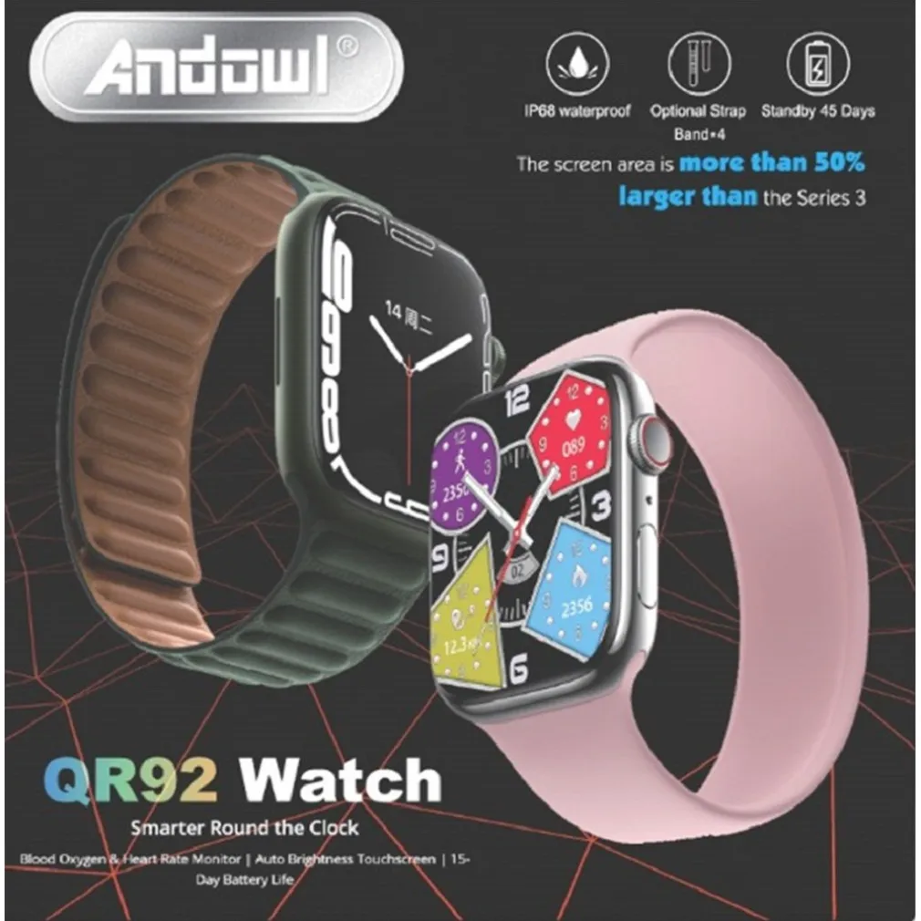 SMARTWATCH OROLOGIO INTELLIGENTE IP67 IMPERMEABILE BLUETOOTH 3.0 / 4.0 QR92