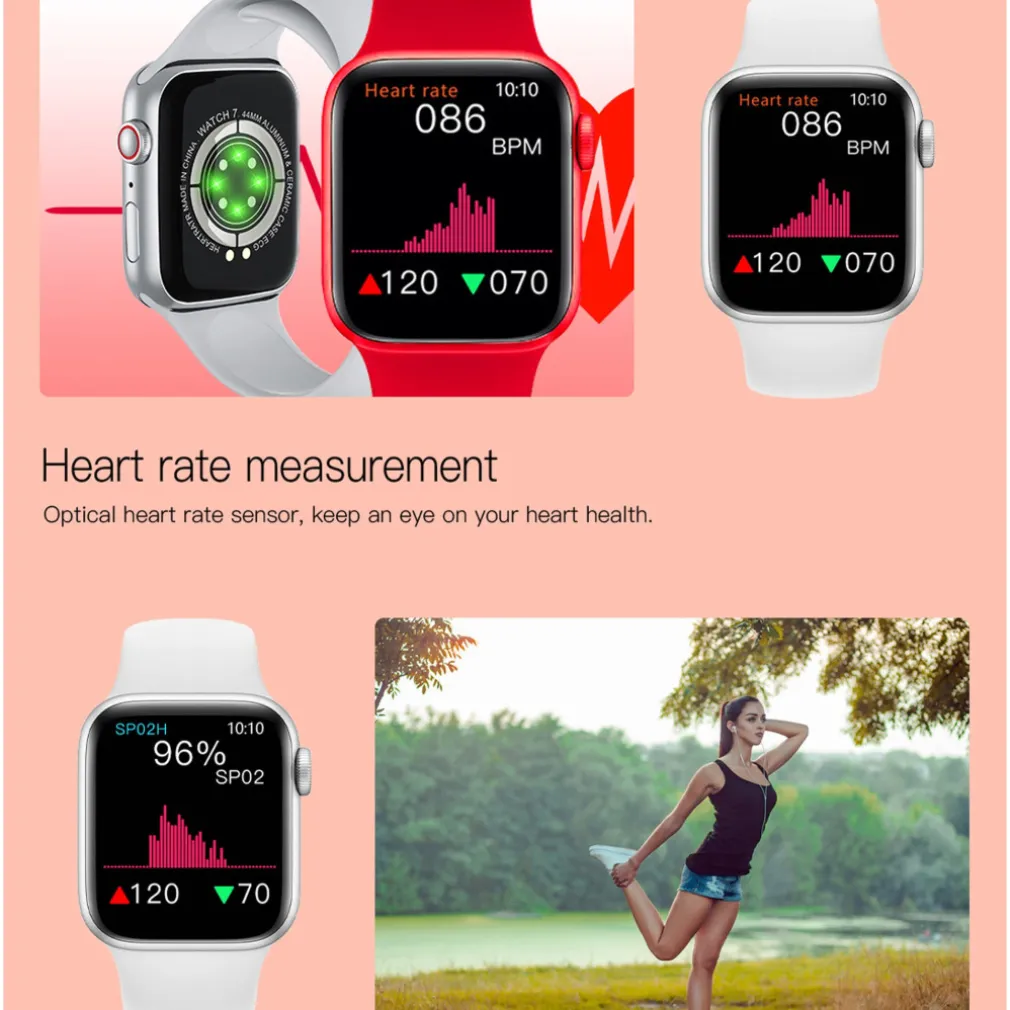 SMARTWATCH SERIE 8 SPORT FITNESS CARDIO MUSICA CHIAMATE BLUETOOTH ANDROID E iOS