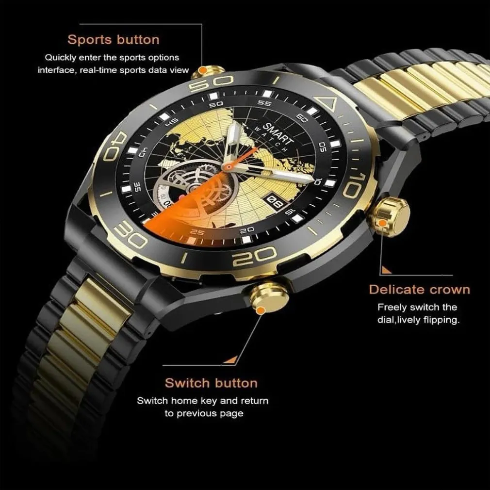 SMARTWATCH Z91 PRO MAX SCHERMO AMOLED IMPERMEABILE IP68 BUSSOLA RICARICA WIRELESS