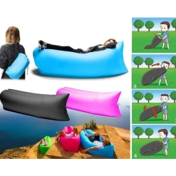 SOFA SACCO GONFIABILE MATERASSINO SPIAGGIA ARIA RELAX PISCINA DIVANO AMACA POUF
