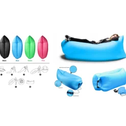 SOFA SACCO GONFIABILE MATERASSINO SPIAGGIA ARIA RELAX PISCINA DIVANO AMACA POUF