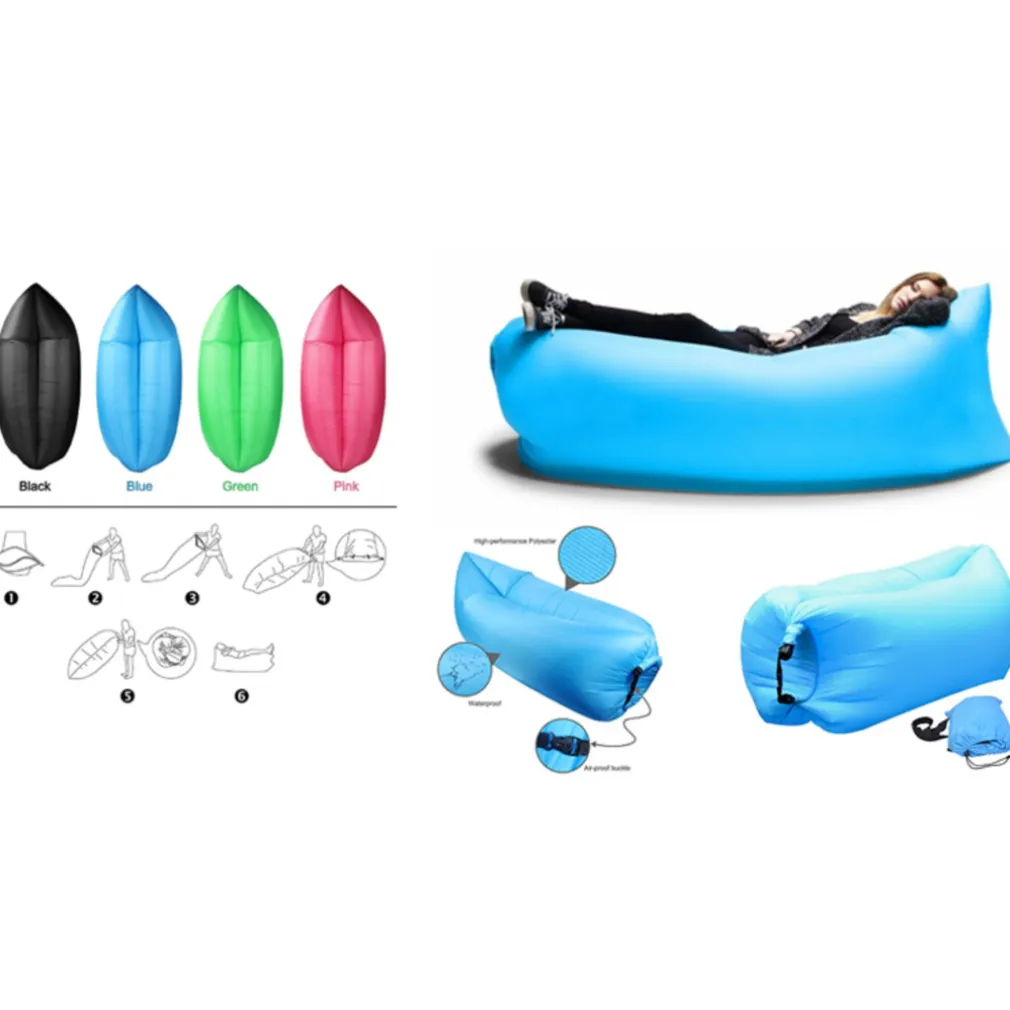 SOFA SACCO GONFIABILE MATERASSINO SPIAGGIA ARIA RELAX PISCINA DIVANO AMACA POUF