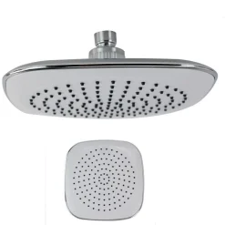 SOFFIONE DOCCIA BAGNO QUADRATO 20X20CM ABS EFFETTO PIOGGIA 52213 FILTRO ANTICALCARE