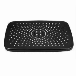 SOFFIONE DOCCIA RETTANGOLARE UGELLI FORI BAGNO MISCELATORE NERO 28.5X19 CM 87127