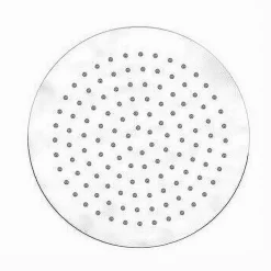 SOFFIONE DOCCIA ROTONDO 25CM UGELLI FORI BAGNO MISCELATORE CROMATO ATTACCO 69120