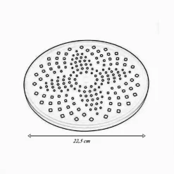 SOFFIONE DOCCIA TONDO IN ABS 22,5 CM UGELLI FORI BAGNO MISCELATORE FILTRO 87133
