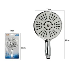 SOFFIONE GRANDE ROTONDO DOCCIA 15 X 23CM DOCCETTA MULTIGETTO BAGNO MODERNA 59266