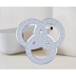 SOFFIONE PER DOCCIA BAGNO 3 ANELLI IN ABS MISCELATORE DOCCETTA MULTIGETTO 87514