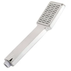 SOFFIONE TELEFONO DOCCIA BRACCIO DOCCETTA RETTANGOLARE CROMATO UGELLI IN GOMMA