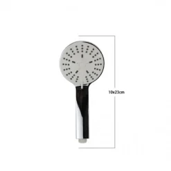 SOFFIONE TONDO DOCCIA 10 X 23 CM DOCCETTA MULTIGETTO DI 3 TIPI REGOLABILE 69046