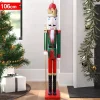 SOLDATO SCHIACCIANOCI DI NATALE IN LEGNO ALTEZZA 106CM DECORAZIONI NATALIZIE