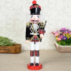 SOLDATO SCHIACCIANOCI DI NATALE IN LEGNO 30 CM DECORAZIONI ADDOBBI NATALIZI