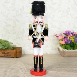 SOLDATO SCHIACCIANOCI DI NATALE IN LEGNO 30 CM DECORAZIONI ADDOBBI NATALIZI