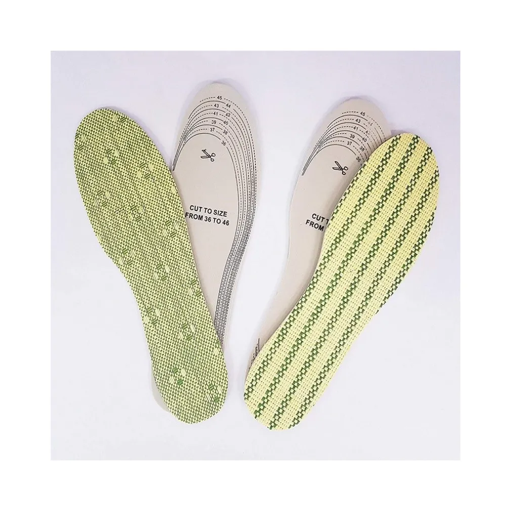 SOLETTE SOTTOPIEDE BAMBU FIBRA NATURALE SCARPE ANTIODORE ANTISUDORE UNIVERSALI PIEDI