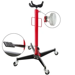 SOLLEVATORE DA FOSSA IDRAULICO A PEDALE CON RUOTE PER SOTTOPONTE 500KG HM2301