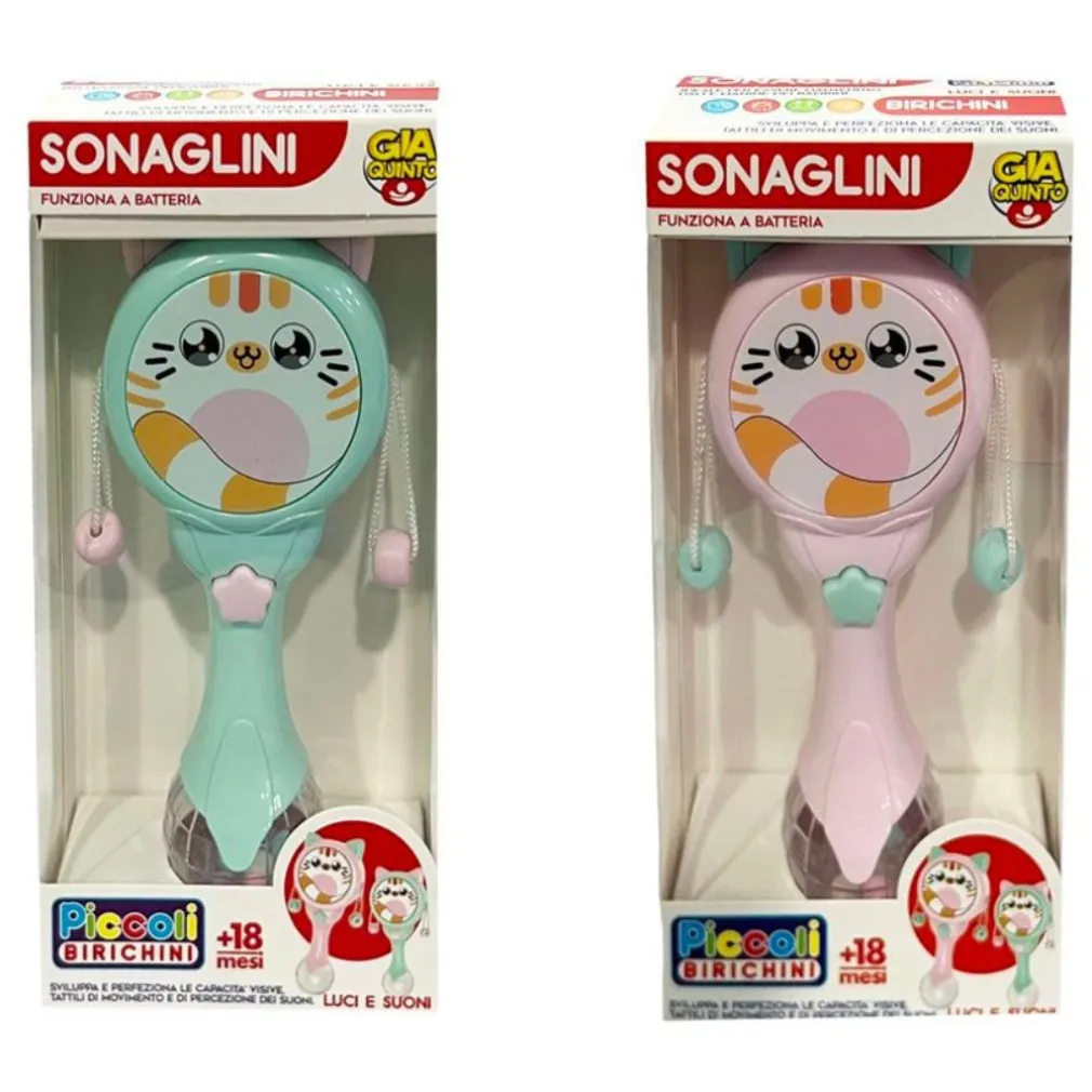 SONAGLINI BIRICHINI CON BATTERIA GIOCATTOLI PER BEBÈ DAI 18+ CON LUCI E SUONI