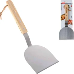 SPATOLA BARBECUE PER PESCE ACCIAIO INOX IMPUGNATURA IN LEGNO GRIGLIATE 30,5CM