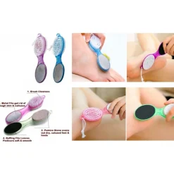 SPAZZOLA 4 STEP PADDLE PEDICURE PIETRA POMICE LIMA RASCHIETTO RIMUOVI CALLO SCRUB