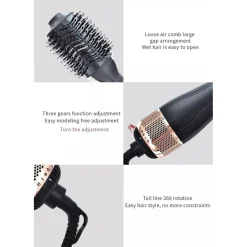 SPAZZOLA AD ARIA CALDA PROFESSIONALE AGLI IONI PIASTRA CAPELLI ACCONCIATURA V492