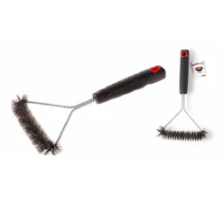 SPAZZOLA BARBECUE PER LA PULIZIA DELLA GRIGLIA TRIANGOLARE SETOLE ACCIAIO 2406325