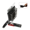 SPAZZOLA CON RASCHIETTO PER GRIGLIE BARBECUE CON MANICO IN PLASTICA 20 CM