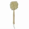 SPAZZOLA DOCCIA LAVA SCHIENA SPUGNA RETE GIALLO ESFOLIANTE MANICO IN LEGNO 79597